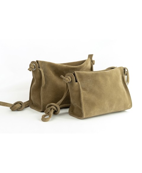 Beige Suede Handmade Bag