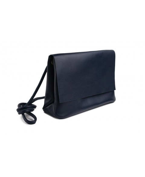 Classic Dark Blue Leather Bag